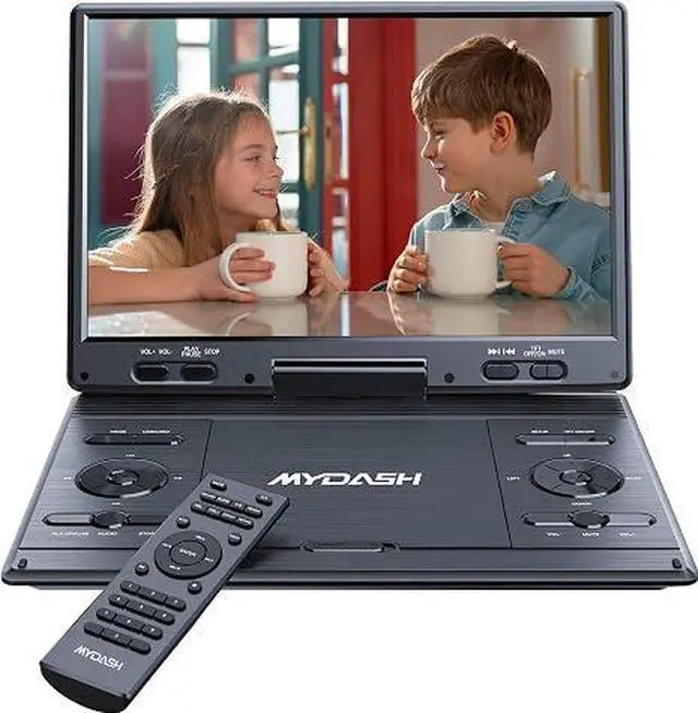 Main image of 14.9''Portable DVD Player with 12.5" Swivel Screen | Road-Trip Ready with 5H Battery, Car Charger, Headrest Mount, USB/SD Support & Remote