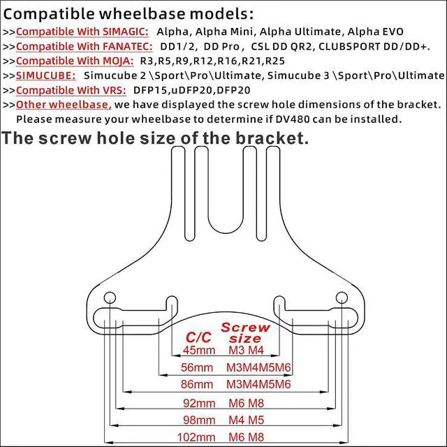 Alt view image 6 of 6 - DV480 Pro V5 SimRacing Dashboard-DDU-Display Sim Racing Dash with 5" Screen & 16 RGB LEDs for Simulation Racing Games Accessories include Bracket for Wheel Base, Compatible with all DD bases