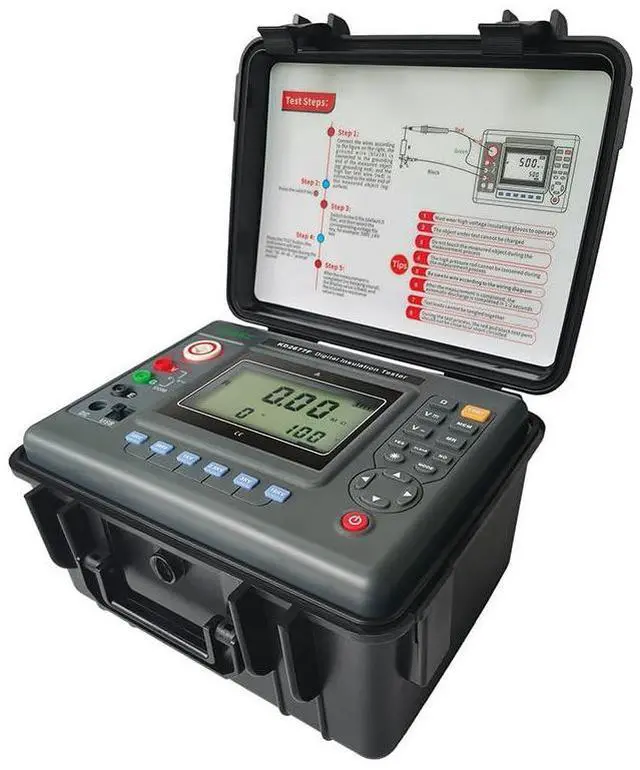 Alt view image 2 of 6 - 10KV Digital Insulation Meter Insulation Resistance Tester and megohmmeters High Voltage Resistance Multimeter with Absorption Ratio and Polarization Index Measurement