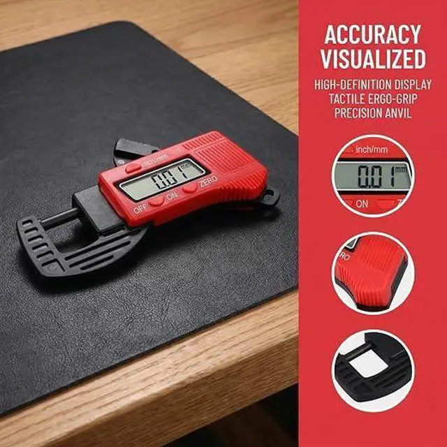 Alt view image 6 of 7 - 2pcs Thickness Gauge Caliper Micrometer Thickness Micrometer Measurement Tool for Thickness Digital Micrometer