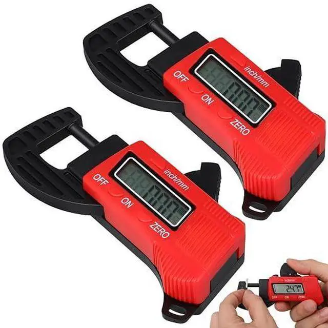 Main image of 2pcs Thickness Gauge Caliper Micrometer Thickness Micrometer Measurement Tool for Thickness Digital Micrometer