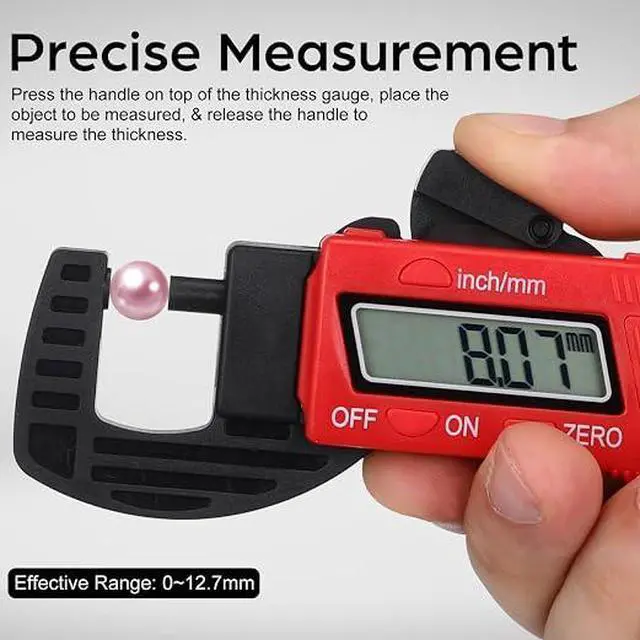 Alt view image 3 of 7 - 2pcs Thickness Gauge Caliper Micrometer Thickness Micrometer Measurement Tool for Thickness Digital Micrometer