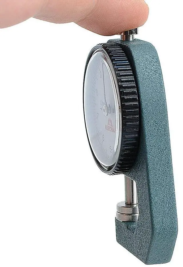 Alt view image 4 of 7 - Dial Thickness Gauge 0-10mm 0.1mm Grad Flat Head for Jewelry Leather | dial thickness gauge,0-10mm range,0.1mm graduation.Flat head for measuring jewelry,leather,and thin boards,accurate,portable