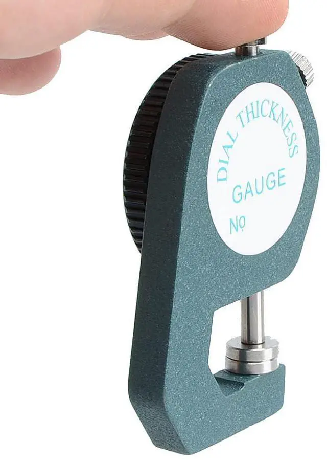 Alt view image 3 of 7 - Dial Thickness Gauge 0-10mm 0.1mm Grad Flat Head for Jewelry Leather | dial thickness gauge,0-10mm range,0.1mm graduation.Flat head for measuring jewelry,leather,and thin boards,accurate,portable