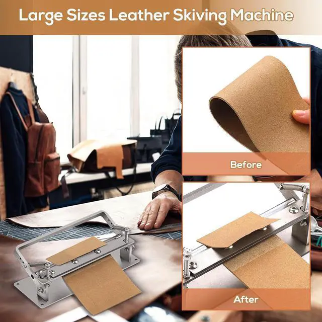 Alt view image 3 of 7 - Leather Splitter, Leather Skiver Peeler, Manual Skiving Machine | Leather Peeling Thinning Paring Machine Skiver with Blades for DIY Leathercrafting Tools