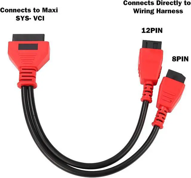 Alt view image 4 of 5 - 12+8 Pin Cable Adaptor for Chrysler,12 8 Pin Connector to OBD2 Adapter | Compatible with Chrysler SGW Equipped FCA Vehicles for Diagnostic, Fit for Scanners MK808 MK808S MX808 MS906 Pro MS908S