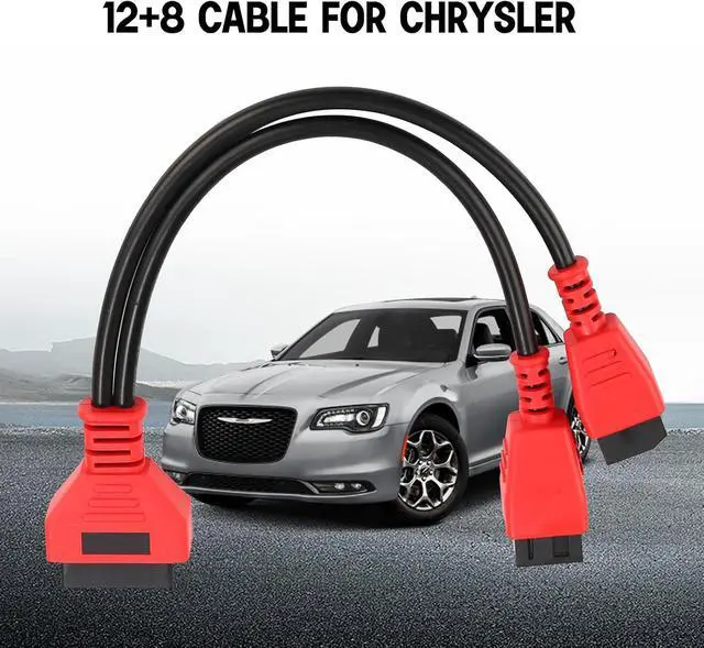 Alt view image 3 of 7 - 12+8 Cable for Chrysler, OBDII Gateway Bypass Cable for FCA SGW Vehicles | Compatible with Chrysler SGW Equipped FCA Vehicles for Diagnostic, Fit for Scanners MK808 MK808S MX808 MS906 Pro MS908S