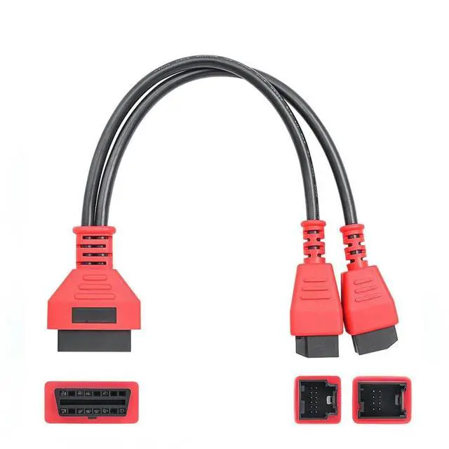 Alt view image 3 of 7 - 12+8 Programming Cable Compatible with Chrysler DS808 MS905 MS906 MS906BT MS906S MS908 MS908S MK808 MX808 MX900, Universal Security Bypass 12 8 Cable OBD II Bypass for FCA SGW Car