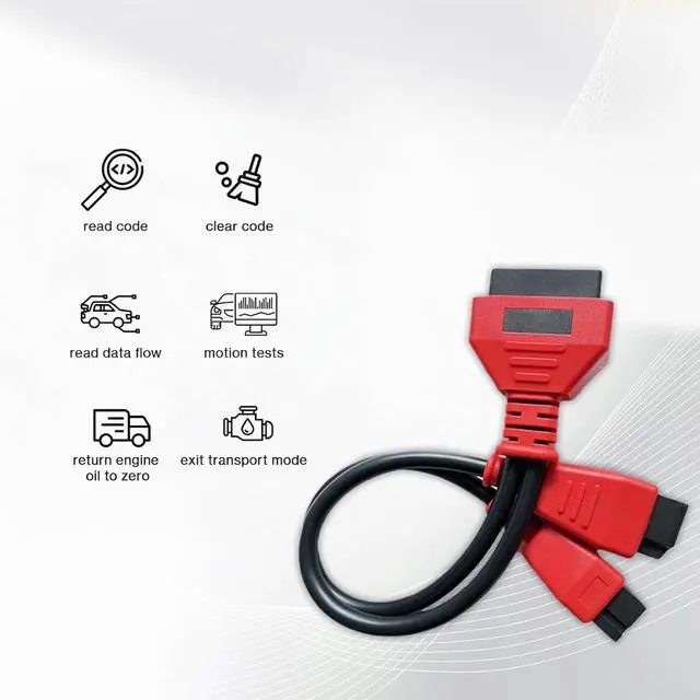 Alt view image 7 of 7 - 12+8 Programming Cable Compatible with Chrysler DS808 MS905 MS906 MS906BT MS906S MS908 MS908S MK808 MX808 MX900, Universal Security Bypass 12 8 Cable OBD II Bypass for FCA SGW Car