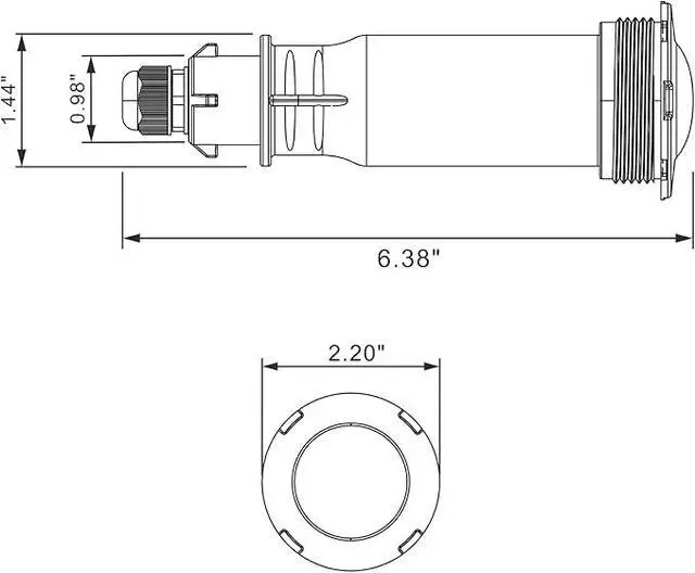 Alt view image 7 of 7 - Pool Lights for Inground Pool, Direct Replacement for Pentair GloBrite MicroBrite, 1.5 Inch LED Color Inground Pool & Spa Light, IP68 Waterproof, AC12V, 50 ft Cord