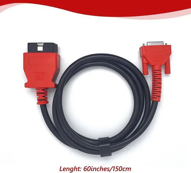 Alt view image 4 of 7 - Main Cable Fit for Autel MK808S MK808Z MX808S MK808 MX808 MP808S MP808 DS708 DS808 MS906 Diagnostic Scanner, 16-PIN to DB15 2-Row Replacement OBD2 Test Connector Adapter - 60inches/150cm