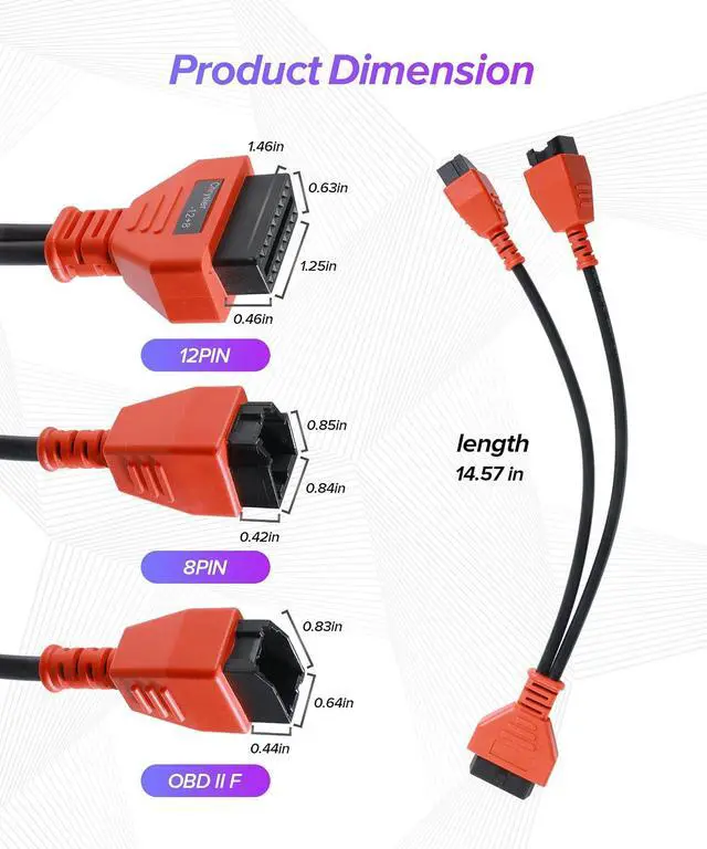 Alt view image 4 of 7 - Car Diagnostic Tool,Secutiry Gateway Bypass Cable,Obd2 Adapter,Obd2 Bluetooth Adapter,OBF Port Splitter,Compatible with MK808S MK808 MX808S MX808 MK808BT MK808BT PRO MP808S MP808 DS808