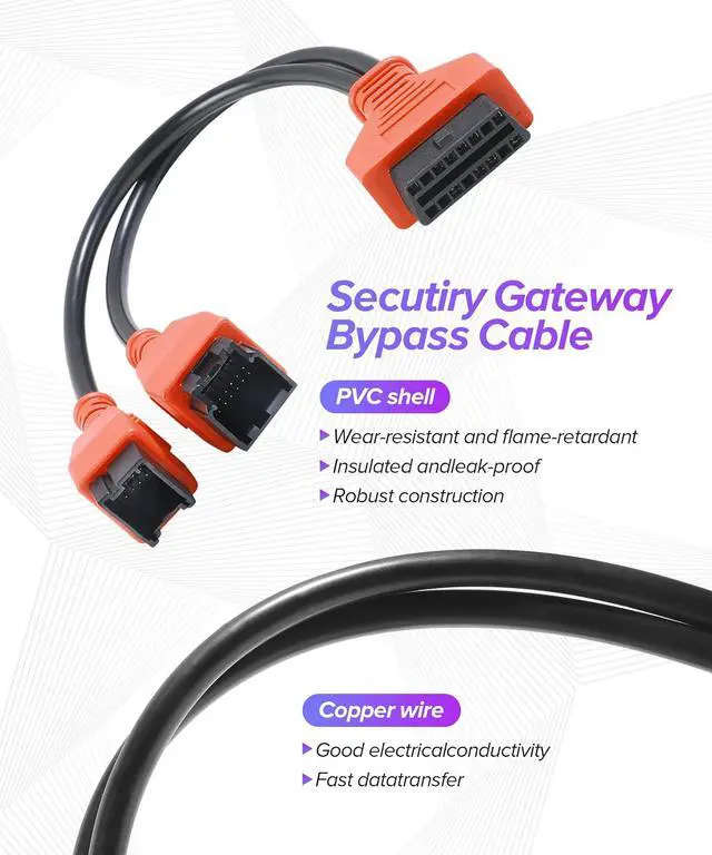 Alt view image 3 of 7 - Car Diagnostic Tool,Secutiry Gateway Bypass Cable,Obd2 Adapter,Obd2 Bluetooth Adapter,OBF Port Splitter,Compatible with MK808S MK808 MX808S MX808 MK808BT MK808BT PRO MP808S MP808 DS808