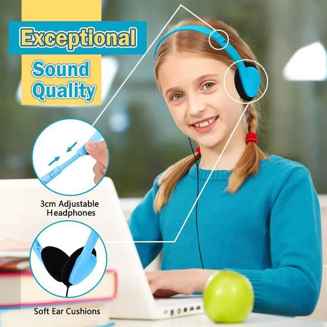 Alt view image 2 of 7 - Classroom Headphones Bulk 30 Pack for School Kids,Wholesale Durable Earphones Class Set of Headphones for Students Children Toddler Teens and Adult Multi Color