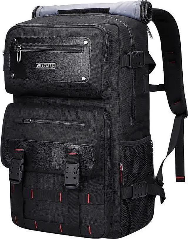Main image of Travel Backpack for Men Duffle Bags Fits 17 Inch Laptop | Nylon Water-resistant 3-in-1 Carry on Backpack Airline Approved, Large Convertible Overnight Rucksack, B685 Black