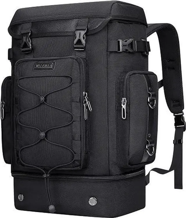 Main image of Travel Backpack for Men Women Carry-on Convertible Duffel Backpack | Carry on Airline Approved, With Shoe Compartment, Nylon Travel Bag, For Business Trips, Getaways, B691 Classic Black