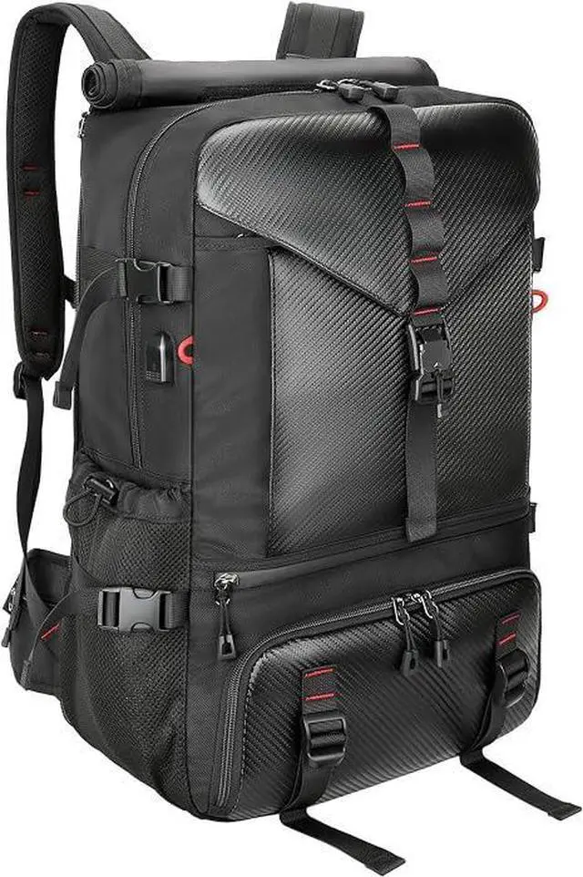 Main image of Carry-on Travel Backpack for Men, Airline Approved Convertible Duffle Backpack with Shoe Compartment & USB Charging Port, Water Resistant 17.3 Inch Laptop Backpack for Travel Gym Camping