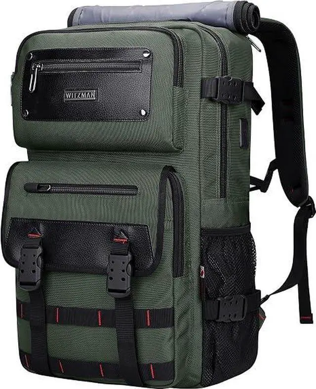 Main image of Travel Backpack for Men Duffle Bags Fits 17 Inch Laptop | Nylon Water-resistant 3-in-1 Carry on Backpack Airline Approved, Large Convertible Overnight Rucksack, B685 Army Green