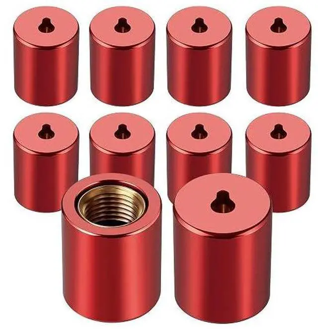 Main image of 1/4" Pink Brass HVAC Locking Caps 10-Pack, Tamper-Proof Refrigerant | Brass 1/4" caps, pink tamper-proof, secures AC lines. Prevents theft & unauthorized access. Tool sep.