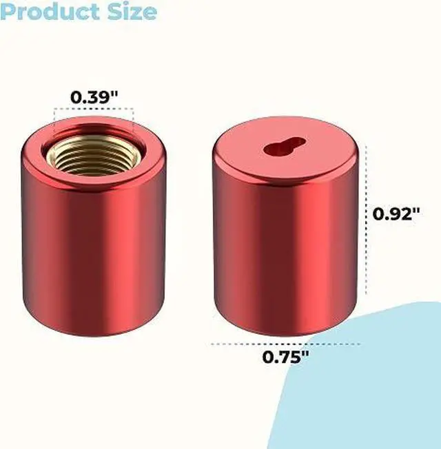 Alt view image 4 of 7 - 1/4" HVAC Locking Cap for R22, Tamper-Resistant Valve Seal | Refrigerant Locking Caps, Fits R22 Valve Ports, 2-Pack