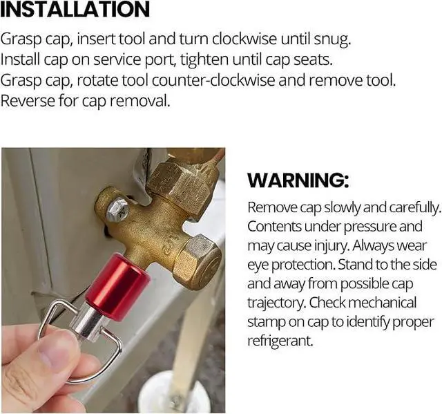 Alt view image 4 of 5 - HVAC Tools - Locking Cap Key for Refrigerant Safety Caps (3 Bits) | Valve Core Removal Tool, Compatible with 410a and R22 Refrigerant Locking Caps, Tamper Resistant, Multitool