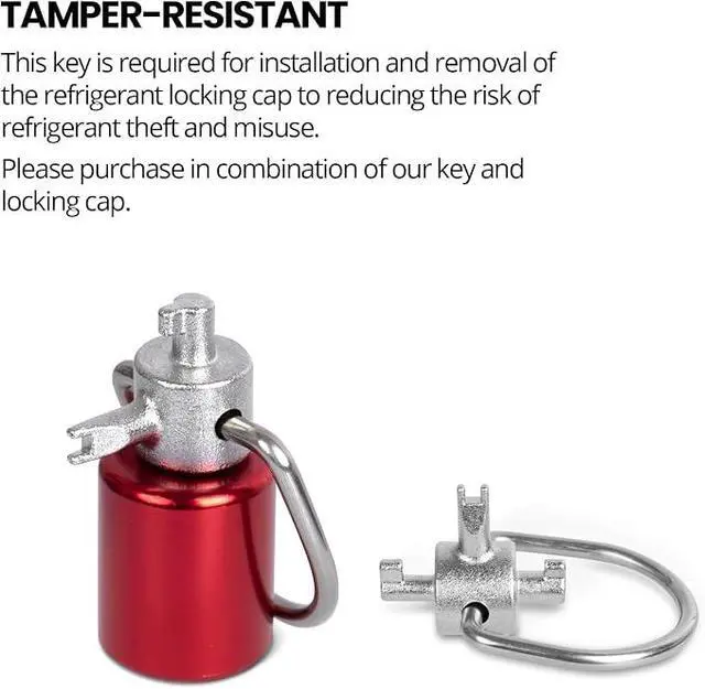 Alt view image 3 of 5 - HVAC Tools - Locking Cap Key for Refrigerant Safety Caps (3 Bits) | Valve Core Removal Tool, Compatible with 410a and R22 Refrigerant Locking Caps, Tamper Resistant, Multitool