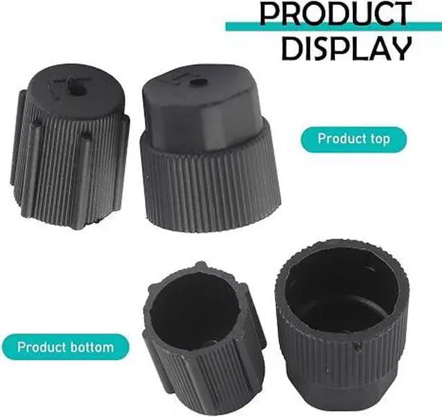 Alt view image 5 of 7 - 10PCS Air Conditioning Service AC System Charging Port Covers, 0.51"/13mm Low Pressure Cap 0.62"/16mm High Pressure Cap, A/C System Port Sealing Kit, Universal for Most Cars (Black)