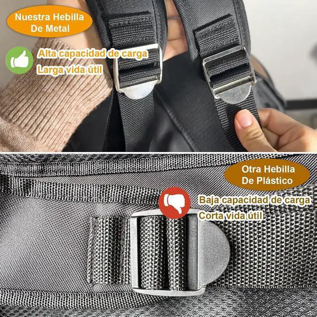 Alt view image 6 of 6 - Tool Backpack for Men 18 Inch Heavy Duty Waterproof Multiple Pockets Tool Bag Organizer with Shoulder for Electrician Mechanics HVAC Engineer,Green