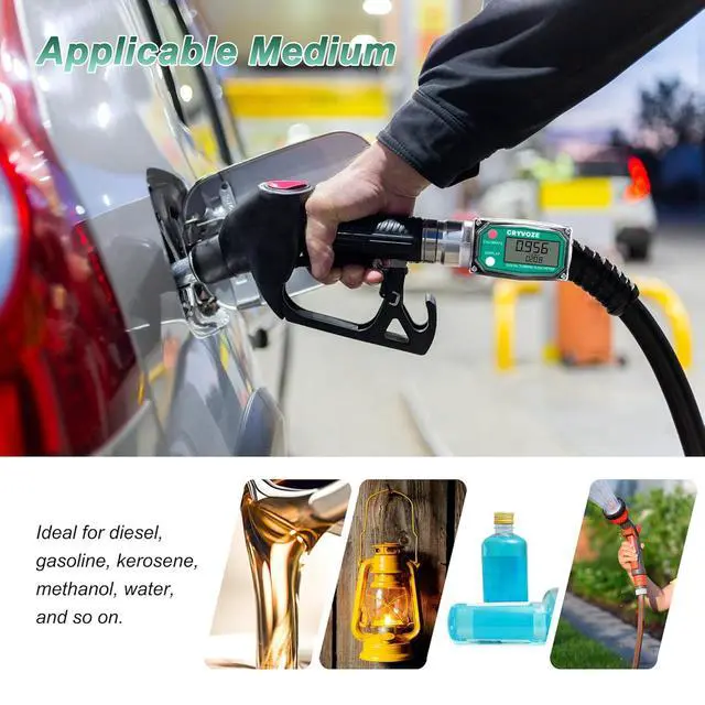 Alt view image 3 of 6 - 1.5" NPT Water Flow Meter, Farm & Irrigation, Pool, Diesel, Liquids Digital Turbine Counter, ±1% Accuracy, 10.5-74 GPM, Rotatable Display, Anti-EMI, Sleep Mode