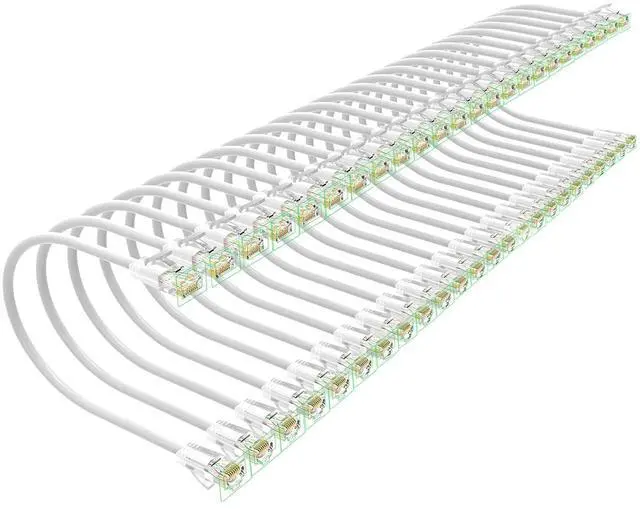 Main image of Cat 6 Patch Cables 3 feet (24Pack), Slim Cat6a Ethernet Patch Cable 10Gbps 550Mhz, UTP Pure Copper Patch Cables Cat6, Flexible Thin Cat6a Patch Cable for Network Devices Setup