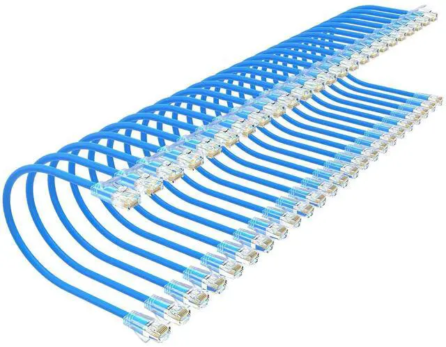 Main image of Cat 6 Patch Cables 0.5 feet (24Pack), Slim Cat6a Ethernet Patch Cable 10Gbps 550Mhz, UTP Pure Copper Patch Cables Cat6, Flexible Thin Cat6a Patch Cable for Network Devices Setup