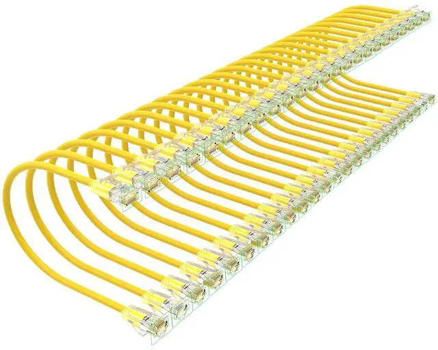 Main image of Cat 6 Patch Cables 0.5 feet (24Pack), Slim Cat6a Ethernet Patch Cable 10Gbps 550Mhz, UTP Pure Copper Patch Cables Cat6, Flexible Thin Cat6a Patch Cable for Network Devices Setup