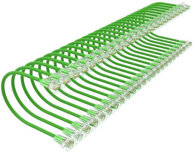 Main image of Cat 6 Patch Cables 1 feet (24Pack), Slim Cat6a Ethernet Patch Cable 10Gbps 550Mhz, UTP Pure Copper Patch Cables Cat6, Flexible Thin Cat6a Patch Cable for Network Devices Setup
