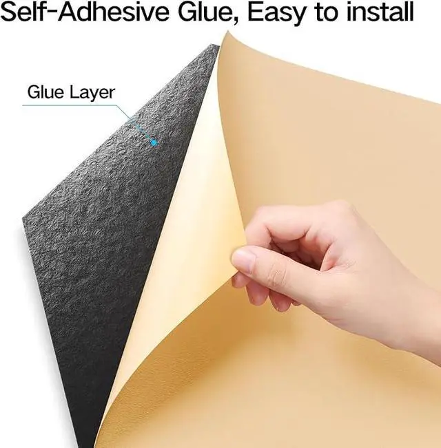 Alt view image 4 of 6 - 12 Pack Self-Adhesive Acoustic Panels 12" X 10" X 0.4" - Sound Proof Foam Panels for Walls with High Density, Y-Lined Design, Flame Resistant, Absorb Noise and Eliminate Echoes(Black)