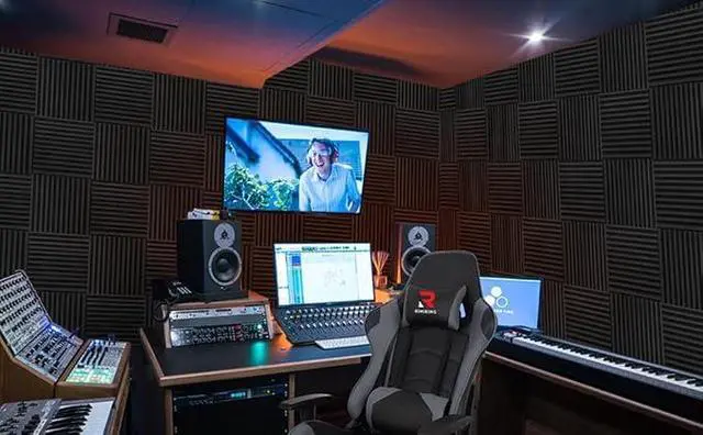 Alt view image 3 of 7 - 52 Pack Acoustic Panels 1 X 12 X 12 Inches - Studio Foam Wedges High Density Panel Soundproof Foam for Walls - Home Office