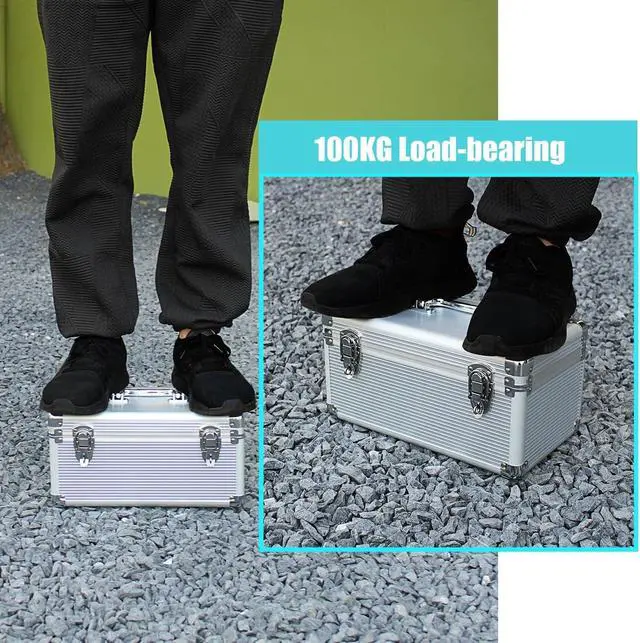 Alt view image 5 of 7 - 14-Slot Storage Box for 2.5/3.5 Inch Internal Hard Disk, Portable Design for Carrying and Transportation, IP65 Water Resistant, HDD Organizer and Protective Box