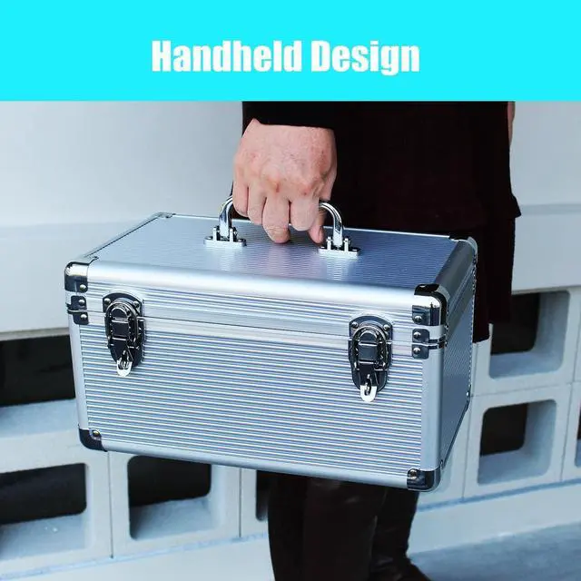 Alt view image 2 of 7 - 14-Slot Storage Box for 2.5/3.5 Inch Internal Hard Disk, Portable Design for Carrying and Transportation, IP65 Water Resistant, HDD Organizer and Protective Box
