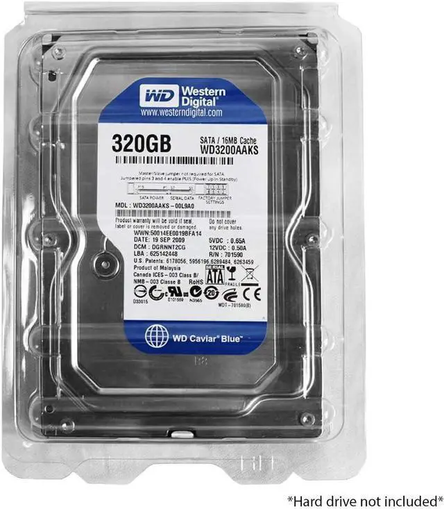 Alt view image 3 of 5 - Plastic ESD Clamshell Case for 3.5" Internal Hard Drives (3.5" 10 Pack)