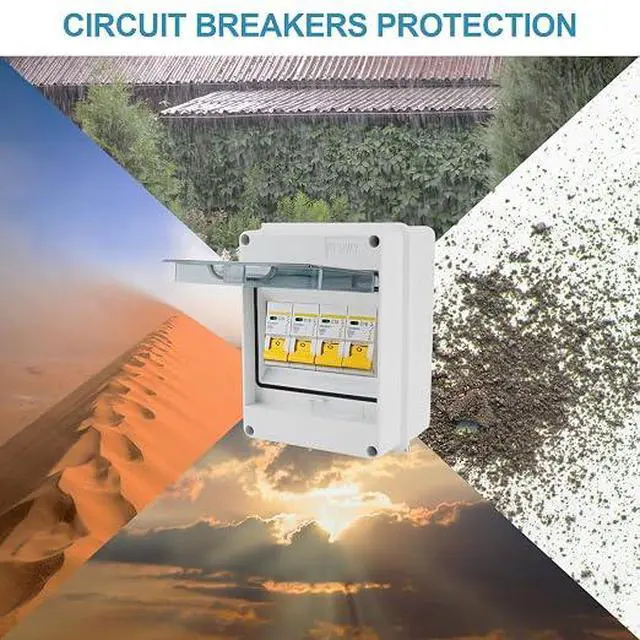 Alt view image 5 of 6 - 5 Way Circuit Breaker Box, IP65 Distribution Protection Box
With Din Rail, ABS Plastic Breaker Box Cover, Miniature Electrical Breaker Box Enclosure, For Indoor Outdoor Wall