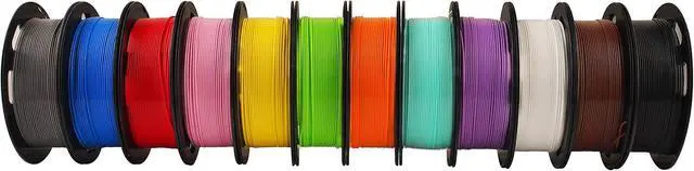 Alt view image 2 of 2 - 1.75mm 3D Printer Normal PLA Filament 12 Bundle, Most Popular Colors, 500g per Spool, 12 Spools Pack, Total 6kgs Material with One Bottle of 3D Printer Stick Tool