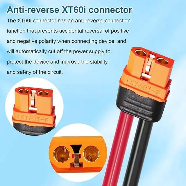 Alt view image 2 of 7 - Solar to XT60i Cable 10AWG 35FT Solar Panel to XT60i Adapter Connector XT60i-F Extension Cable for Portable Power Station Generator