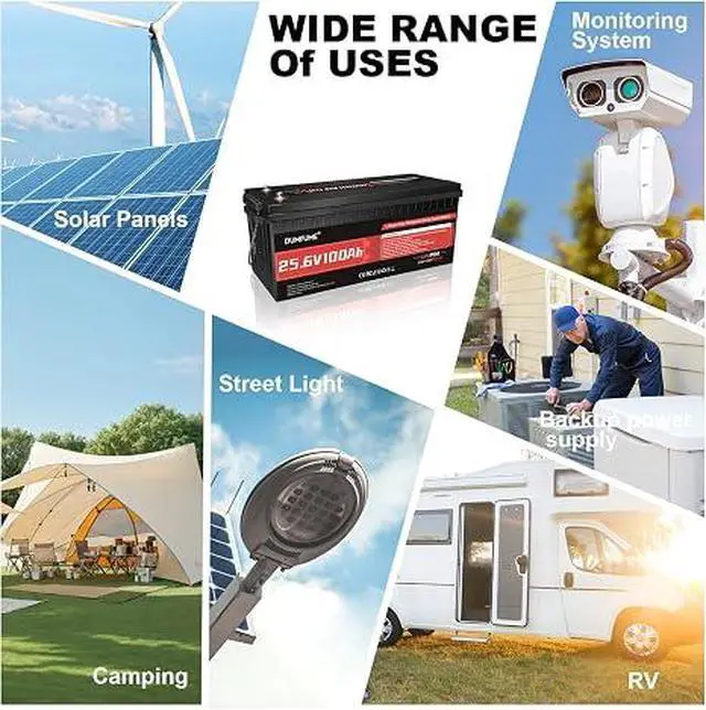 Alt view image 7 of 7 - 24V 100Ah LiFePO4 Battery Built-in 100A BMS
24V Lithium Battery,Low Temperature Protection,2560W Power Output,15000+ Deep Cycles for RV,Marine,Solar,Off-Grid Systems