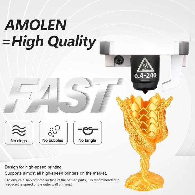Alt view image 2 of 7 - PLA 3D Printer Filament PLA Filament 1.75mm Silk Filament Bundle,Gold, Silver,Bronze, Red Copper,3D Printing Filament Bundle, 200gX 4 Spools