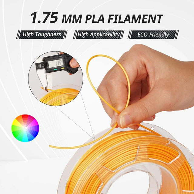 Alt view image 5 of 7 - PLA 3D Printer Filament PLA Filament 1.75mm Silk Filament Bundle,Gold, Silver,Bronze, Red Copper,3D Printing Filament Bundle, 200gX 4 Spools