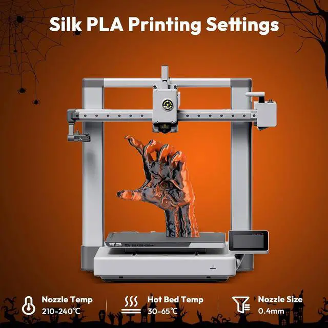 Alt view image 5 of 7 - Silk PLA 3D Printer Filament Bundle 2KG, Dual Color PLA 1.75mm Pack, Shiny Color Change 3D Printing PLA Filament for Most FDM 3D Printer, Black Orange & Black Pink, 1KG X 2 Spools