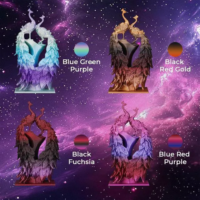 Alt view image 2 of 7 - Silk PLA Filament Bundle, 3D Printer Filament Gradient 1.75mm Silk Shiny Filament Bundle 1.75mm PLA 200gX 4 Spools