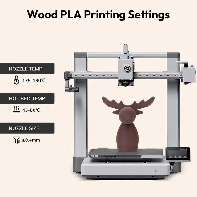 Alt view image 7 of 7 - Wood PLA Filament Bundle 3D Printer Filament Wood Sets,Dark Walnut/White Oak/Cherrywood/Green Sandalwood Natural Color 3D Printing Filament PLA Filament 1.75mm, 200g*4 Spools