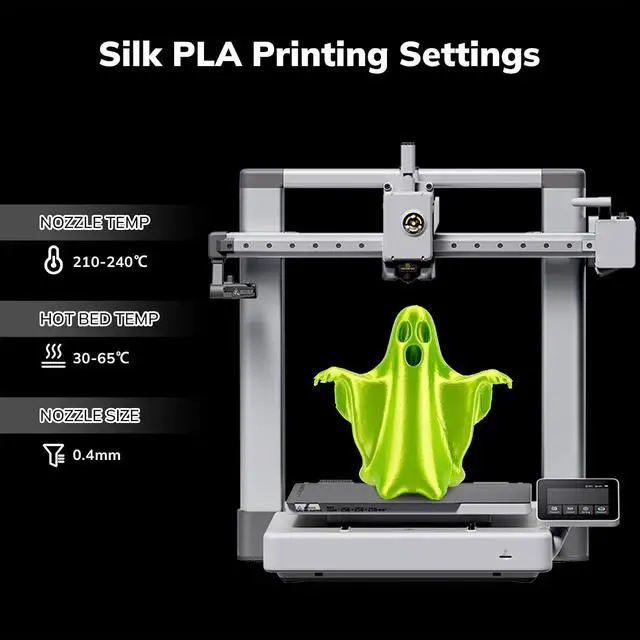 Alt view image 2 of 7 - PLA 3D Printer Filament Silk PLA Filament 1.75mm Silk Filament Pack Black/Red Copper/Purple/Neon Green 3D Printing Filament Bundle for Holiday 3D Printing, 200gX 4 Spools