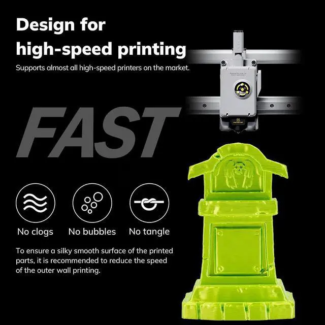 Alt view image 7 of 7 - PLA 3D Printer Filament Silk PLA Filament 1.75mm Silk Filament Pack Black/Red Copper/Purple/Neon Green 3D Printing Filament Bundle for Holiday 3D Printing, 200gX 4 Spools