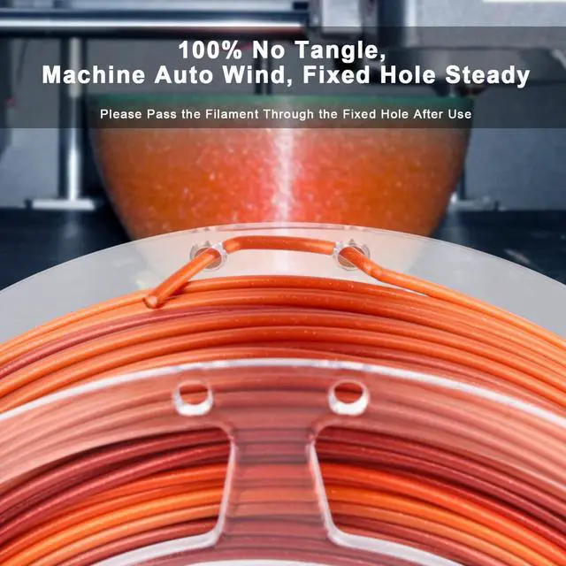 Alt view image 2 of 7 - Silk PLA Bundle, 3D Printer Silk Gradient 1.75mm Silk Shiny Filament Bundle Red Gold,Blue Silver, Red Silver,Blue Green, 3D PLA Sets, 200gX 4 Spools